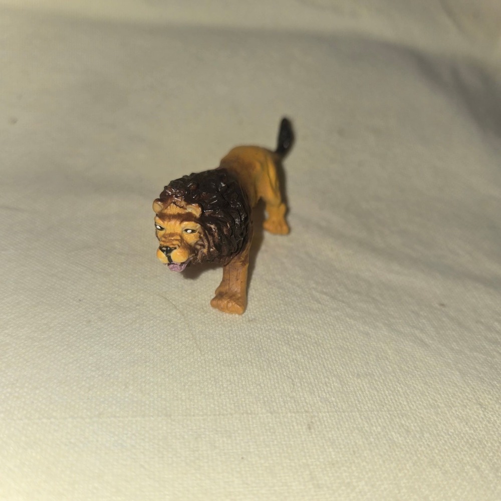 Vintage Lion Toy Major Hard Rubber Safari Jungle Animal Figure Great Shape Rawr!